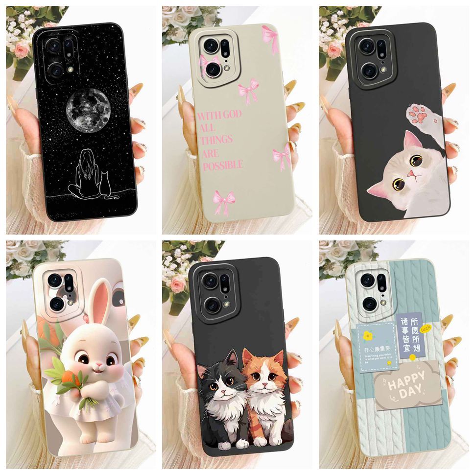 สําหรับOppoค้นหาX5 Pro PFEM10 กรณีน่ารักการ์ตูนซิลิโคนอ่อนนุ่มปกหลังสําหรับOppoค้นหาX5 Pro CPH2305 P