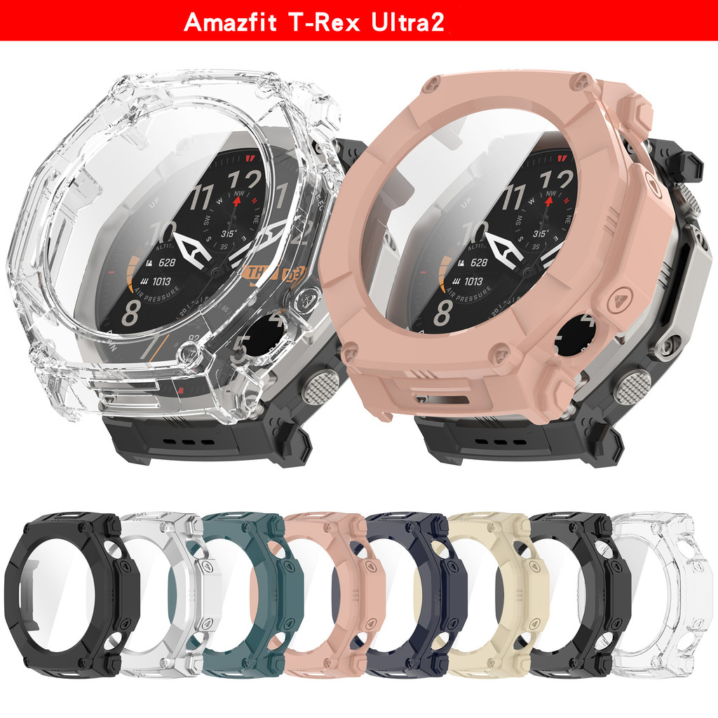กระจกนิรภัย + PC สําหรับ Amazfit T-Rex Ultra 2 T-Rex 3 Pro ป้องกันหน้าจอกรอบกันชนสําหรับ Amazfit T-R