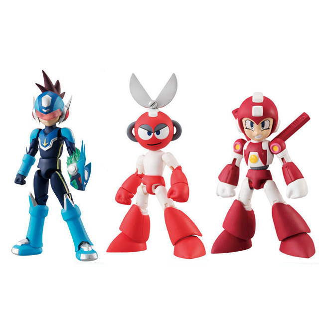 พร้อมสต็อก Bandai Bandai Candy Toy Megaman 66 Action X Meteor Scissors Man Assembly Model