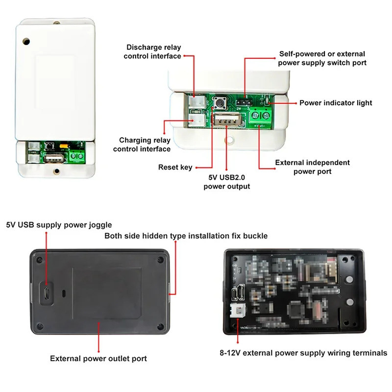 DC 0 ~ 500V Digital Wireless Voltage Meter Detector แบตเตอรี่พลังงานแสงอาทิตย์ชาร์จ Coulometer LCD แ