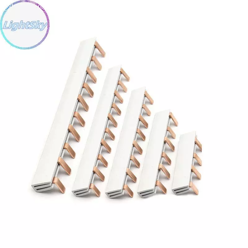 LightSky 1/2P Pin ประเภท Busbar ทองแดง Bar Terminal Blo สําหรับ MCB DZ47 Air Switch Connector 63A Circuit Breaker Connector TH