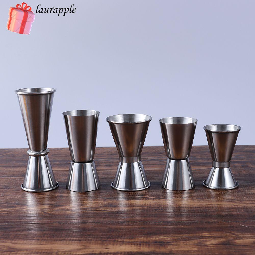LAURAPPLE วัด Jigger แก้วค็อกเทลสแตนเลสสําหรับดื่ม