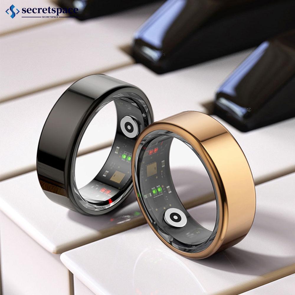 SECRETSPACE R02 สมาร์ทแหวนสแตนเลส IP68 กันน้ํา Health Tracker Heart Rate เลือดออกซิเจนหลายโหมดกีฬาสํ