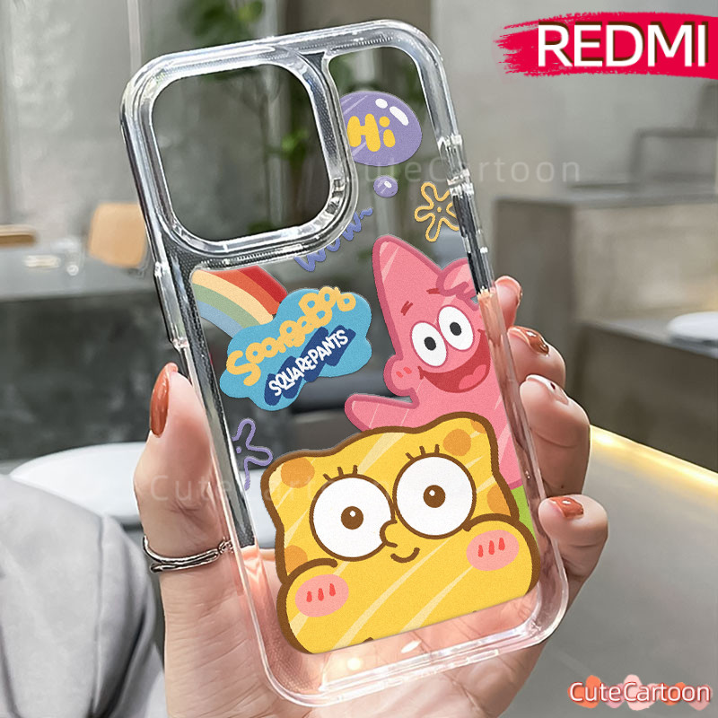 น่ารัก SpongeBob-SquarePants PC กรณี REDMI-Note 14 12 13 14-Pro Redmi-13C 9C 12C A3 10C 11 9 10 PRO 