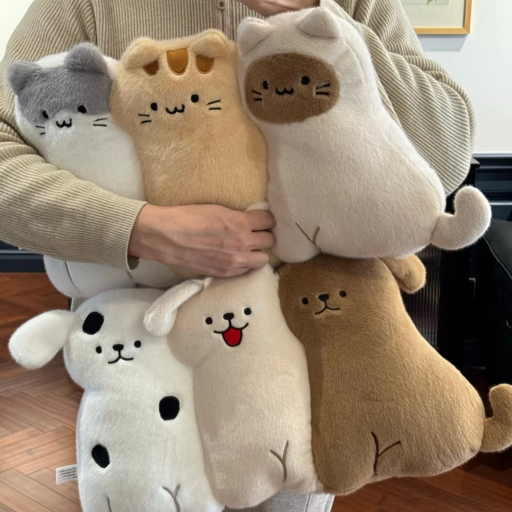 DANBAORow of ลูกแมวของเล่นตุ๊กตาขี้เล่น Puppy Sleeping กอดตุ๊กตานุ่มแมวยาวตุ๊กตาสัตว์ชุดสําหรับโซฟาตกแต่งน่ารักของขวัญวันเกิดสําหรับเด็กชายหญิง-20 ราคา ถูกที่สุด ดีลบีเคเค