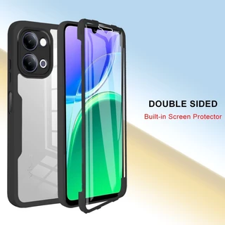 สําหรับVivo Y05 Y11D Y21 Y11 5Gเคสโทรศัพท์Full Body 2 In 1 Double Sided ProtectorปลอกVivoY05 VivoY11D Y04 Y29S Y31D Y21D Y31 360 ด้านหน้า + ด้านหลังกันกระแทกนุ่มปกหลัง
