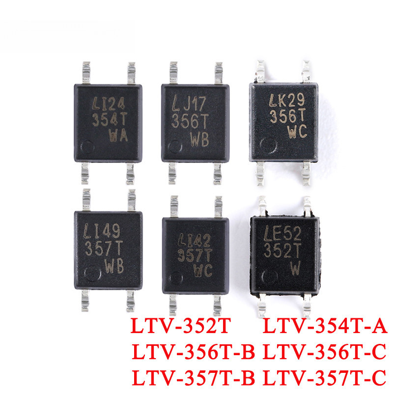 10pcs LTV-354 LTV-356 LTV-357 LTV-352 LTV-354T LTV-356T LTV-357T 357T 354T 356T SOP-4 SMD เอาต์พุต O