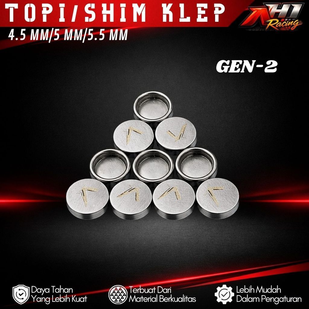 วาล์วฝาครอบวาล์ว ah1 Stem 4.5 5 5.5 Mm AH1 Racing - Valve Shim Valve AH1 Racing 4.5 5 5.5 Mm Gen 2