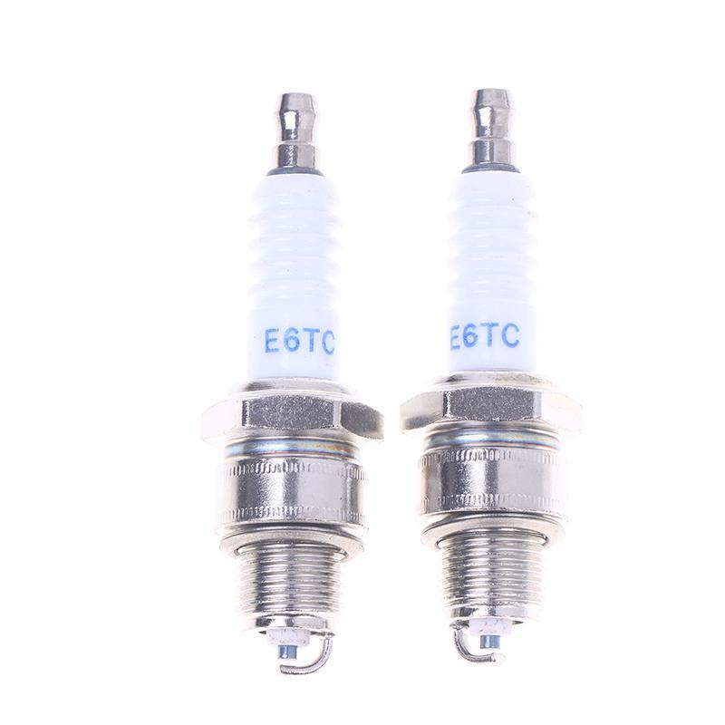 UKB 1/3 ชิ้นยี่ห้อใหม่รถจักรยานยนต์ Spark Plug E6TC สําหรับสกู๊ตเตอร์ Moped Part เปลี่ยนอุปกรณ์เสริม