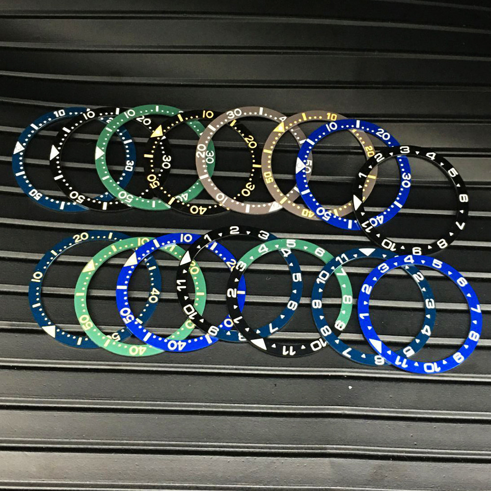 อุปกรณ์เสริมนาฬิกาดัดแปลง 38 มม. SKX Seiko Ceramic Bezel Flat Ring
