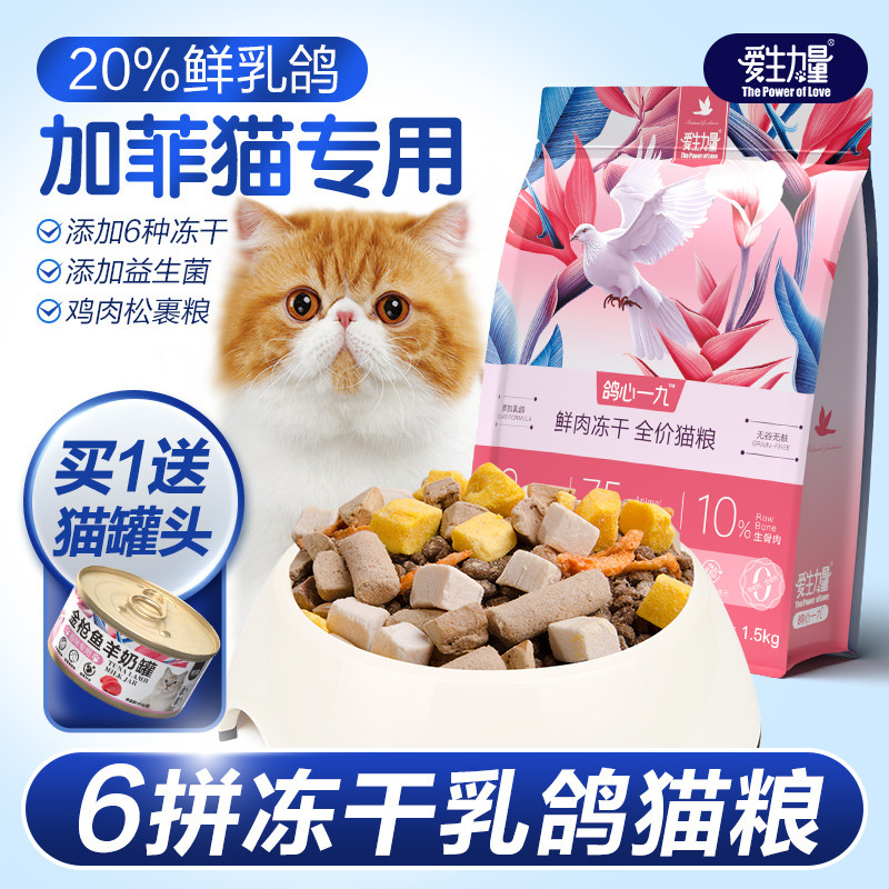 Aisheng Power Garfield Dedicated Milk Pigeon Freeze-Dried Cat Food Nutrition Pet Kitten Adult Cat Fl
