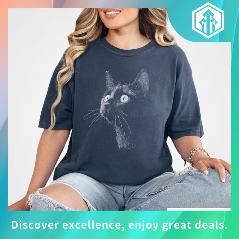 GHIBLI KIKI จัดส่งเสื้อยืดอนิเมะ SERVICE CAT / เสื้อยืด JIJI GHIBLI CAT