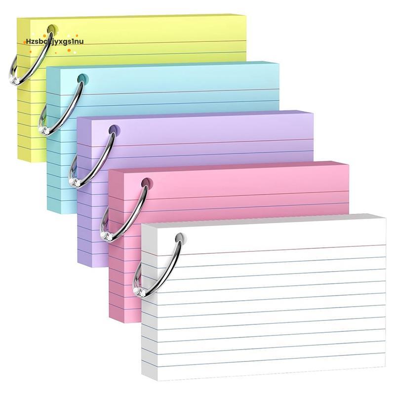 Hzsbckjyxgs1nu250-Pack 3x5 นิ้วการ์ดดัชนีสีพร้อมพวงกุญแจ - หนัก 180gsm สําหรับการศึกษาและองค์กรที่มีประสิทธิภาพ
