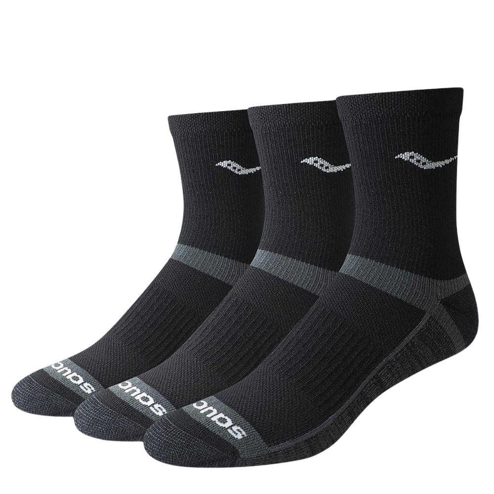SAUCONY INFERNO MID CREW SOCK3/PACK ถุงเท้าวิ่งสำหรับผุ้ชายและผู้หญิง