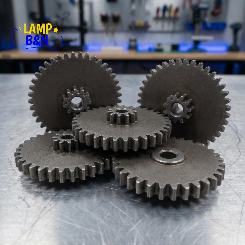 [B&N] ชุดเกียร์ลดคู่โลหะ 2 มม. 10T36T 5 ชิ้นทนทานสวมใส่สําหรับมอเตอร์ STEM ของเล่นโมเดลรถหุ่นยนต์โคร