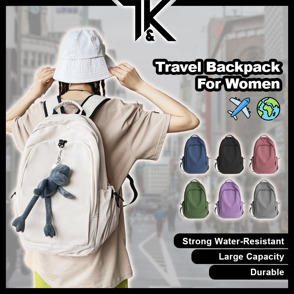 [LOCAL] Travel Backpack Woman Bagpack Travel Woman Beg Galas Belakang Perempuan Travel Nylon Backpac