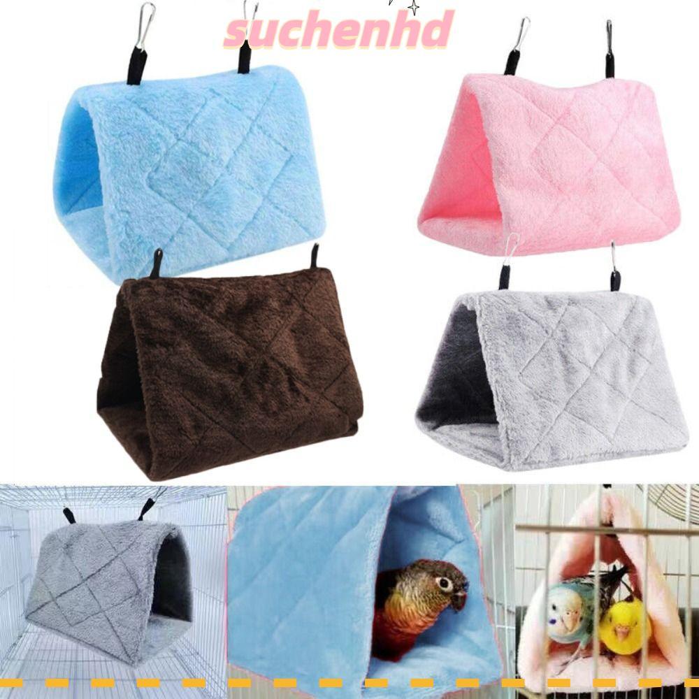 SUCHENHD เปลญวนสัตว์เลี้ยง Sleep Happy Cage Pure Color Hang Cave Bed