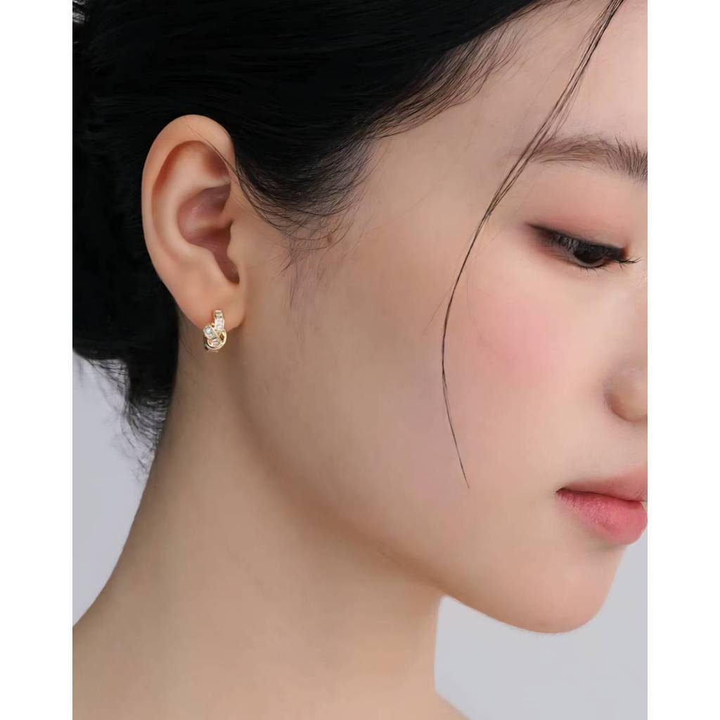 LULU Bucani 925 needle (ML-077) ต่างหู ก้านเงิน(S925) รูปที่ 2
