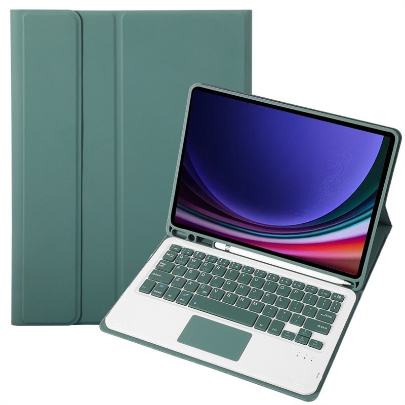 แป้นพิมพ์สําหรับ Samsung Galaxy Tab S10 Lite / S9FE + / S11 / S6 Lite ทัชแพดบลูทูธคีย์บอร์ดพร้อมขาตั
