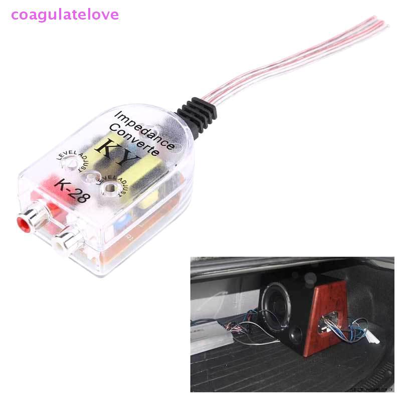 Coagulatelove 12V Universal Car High To Low Impedance Converter ลําโพง RCA Line Car Converter คุณภาพสูงอะไหล่ผลิตภัณฑ์ Accessorie [HOT]