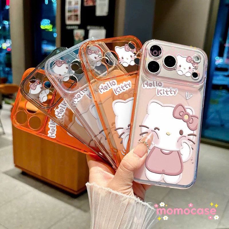สําหรับ IPhone 17 11 16 13 14 15 12 Pro Max 8 7 16 Plus XR XS Max Kitty Cat Case น่ารักการ์ตูน Cheek
