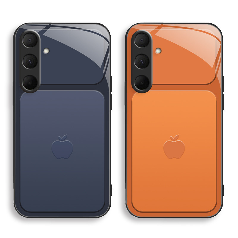 เข้ากันได้กับ [Galaxy S24 5g] เคสโทรศัพท์กระจกซิลิโคน HD-Tech Minimalist ประณีต