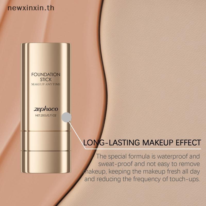 ^N^ Natural Foundation Sti for Deep Skin น้ําหนักเบา ยึด 2in1 คอนซีลเลอร์สําหรับกิจกรรมยิมและฟิตเนส 