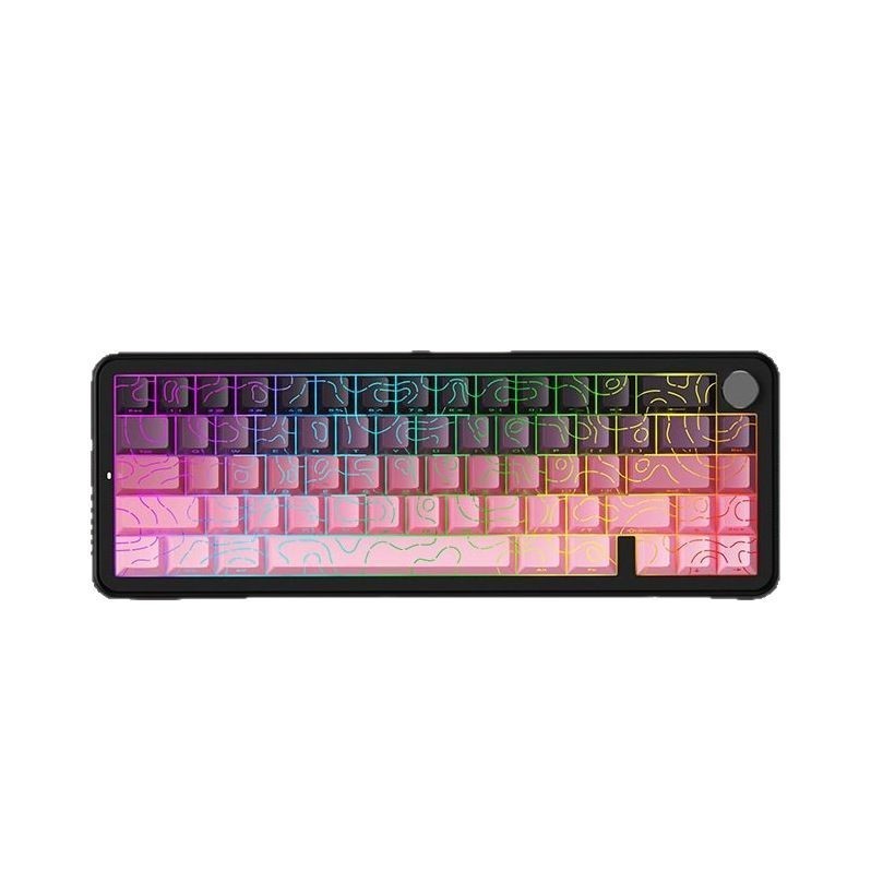 Xinmeng Beat65 Magnetic Axis Mechanical Keyboard แบบมีสายที่กําหนดเองด้านข้างแกะสลัก ฯลฯ อลูมิเนียมอ