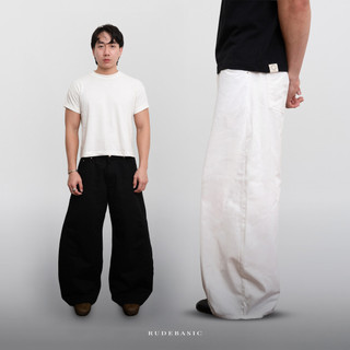 RUDEBASIC - John Barrel Pants | Fine Cotton Twill | Unisex | Celana barrel | Celana balon | Celana panjang