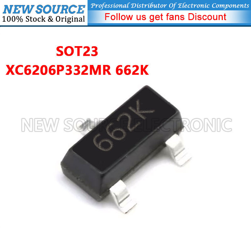 [10-50 ชิ้น] XC6206P332MR 662K SOT23 LDO แรงดันไฟฟ้าต่ํา Differential Linear Regulator ชิป IC แหล่งใ
