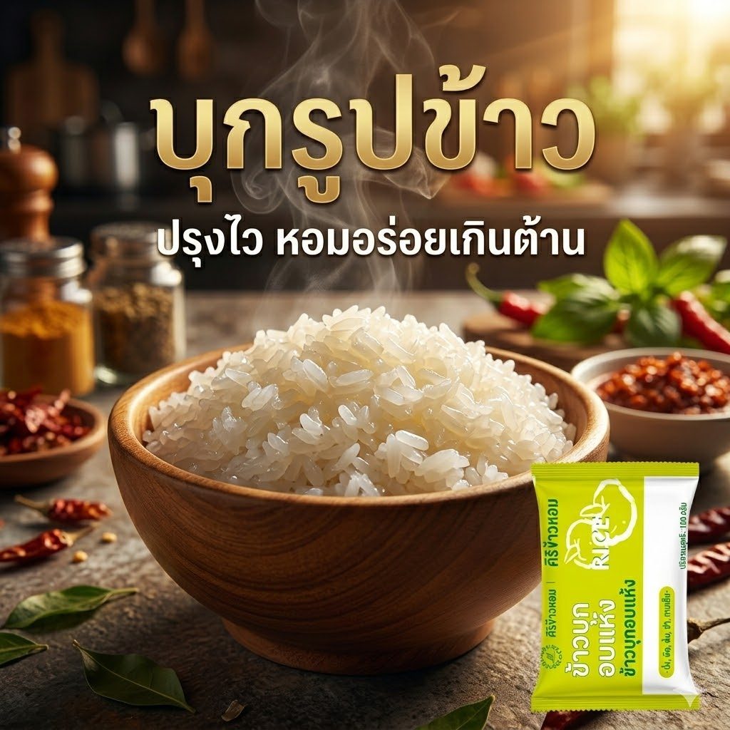 🍚 บุกรูปข้าว ข้าวบุกอบแห้ง กึ่งสำเร็จรูป เติมน้ำร้อนพร้อมทาน ไม่ต้องหุง อิ่มนาน แคลต่ำ [วันผลิตดูที่ซอง]