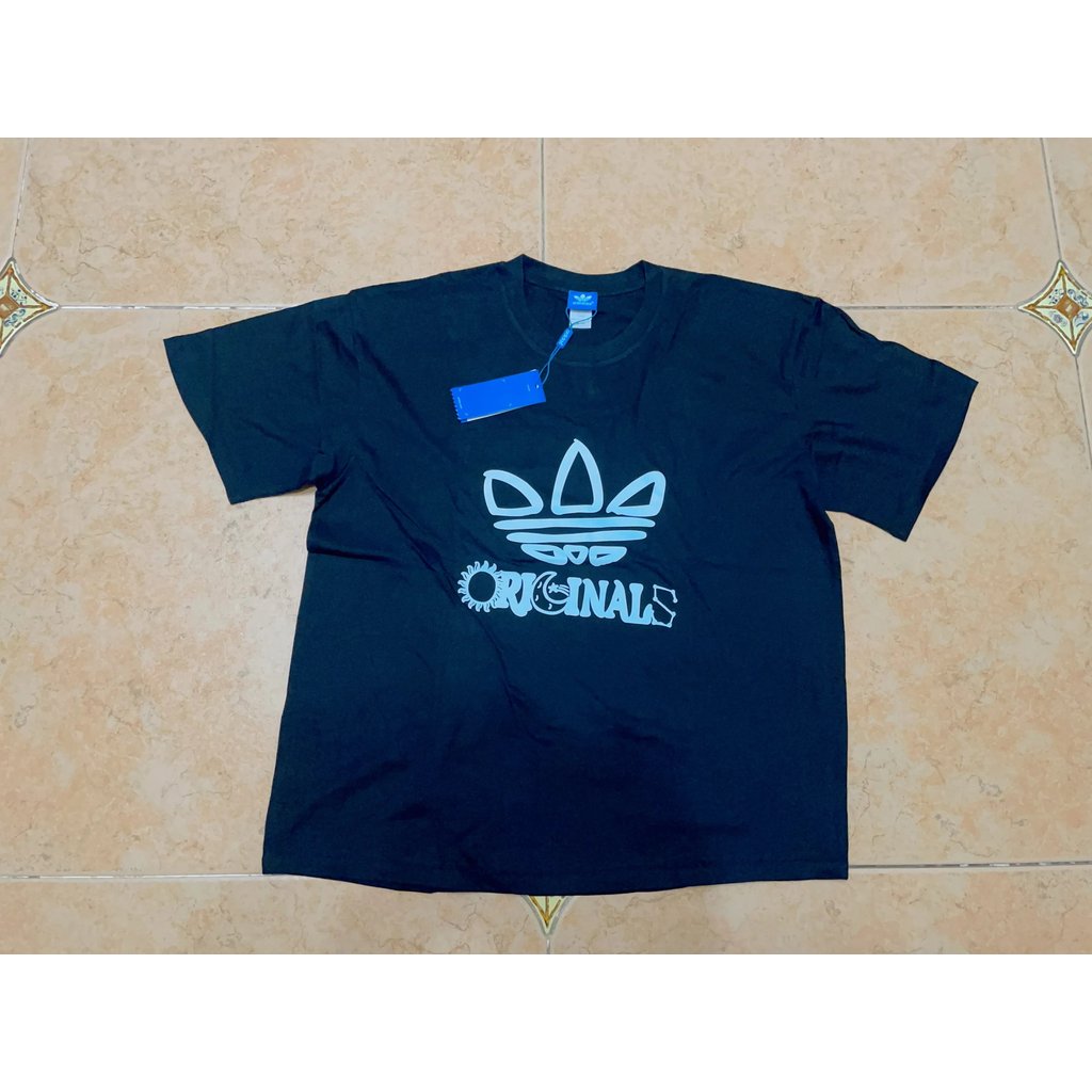 กําพร้า เซคคิล ไม่คืนเงิน!Real Shot Street Wear AD Home Hollow Letter พิมพ์หลวมวางไหล่แขนสั้นสีดํา 2