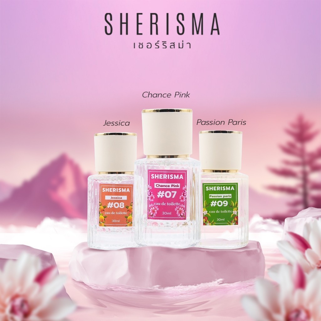 SHERISMA ขวดแก้ว น้ำหอม Eau du Toilette น้ำหอมผู้หญิง น้ำหอมผู้ชาย เชอริสม่า อัง เดอ