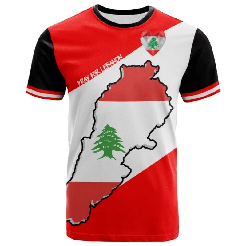 Stay Strong Lebanon T เสื้อสําหรับผู้ชายผู้หญิงพิมพ์ Lebanon ธงแขนสั้น O คอ Tee เสื้อ Streetwear Men