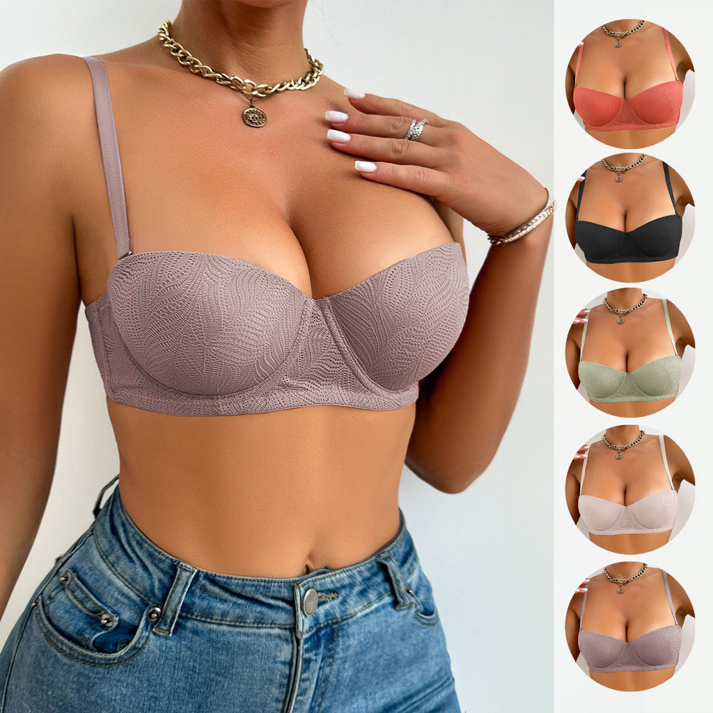 ชุดชั้นในแหวนเหล็ก Push-Up สวยกลับเซ็กซี่ลูกไม้ Dual-Use Bra