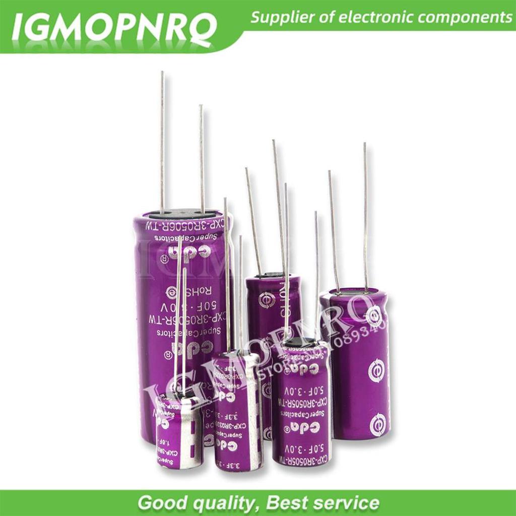 1PCS 3.0V Super Capacitor 1.0F 2.0F 3.3F 5.0F 7.0F 10F 15F 20F 25F 30F 50F 60F 100F 120F Farad Capac