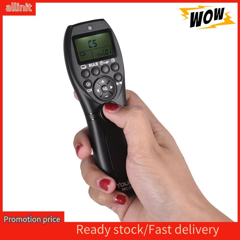 Allinit Allinit YouPro MC-292 S2 รีโมทคอนโทรลไร้สาย 2.4G LCD Timer ตัวรับส่งสัญญาณชัตเตอร์ 32 ช่องสำ