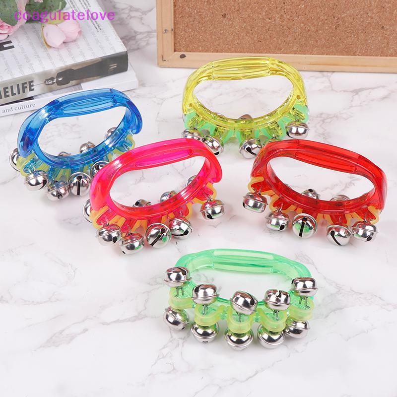 Coagulatelove คู่แถวโลหะ Jingles Hand Held Percussion Half-Moon Tambourines เครื่องดนตรีสําหรับโรงเรียนอนุบาล Hand Bells ของเล่น [HOT]