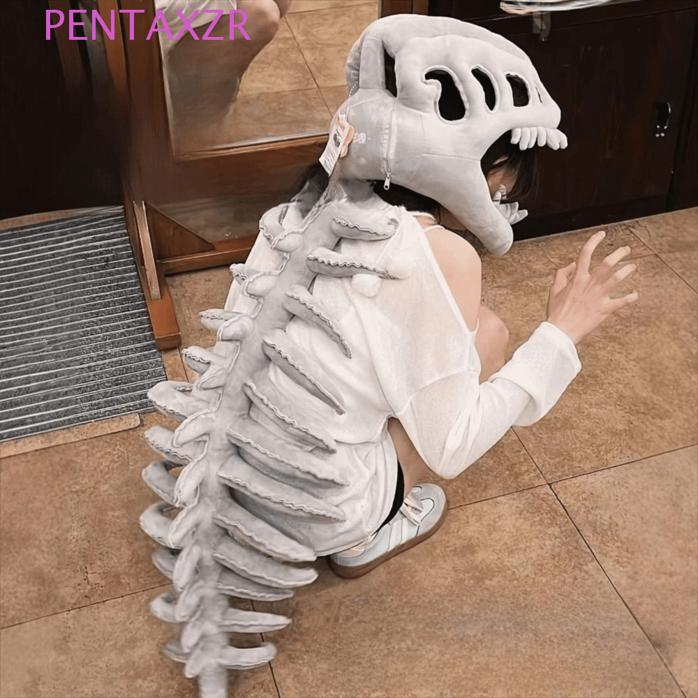 PENTAXZR ตลกคอสเพลย์ Headwear, ตลก Exoskeelton ออกแบบไดโนเสาร์โครงกระดูกหน้ากาก,นุ่ม Breathable สําหรับเด็ก/ สวมใส่ง่าย ไดโนเสาร์โครงกระดูก Cos Props การถ่ายภาพ Props