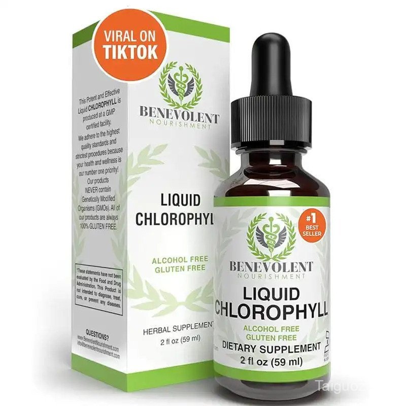 Liquid Chlorophyll Drops (4 Month Supply)HealthcareSupplement -Natural Deodorant andDetox-Gut Suppor