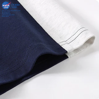 NASA เสื้อยืดทูโทนชายหญิง oversize แขนสั้น สไตล์ลำลอง summer คอตตอน คอกลม หลวมและระบายอากาศ