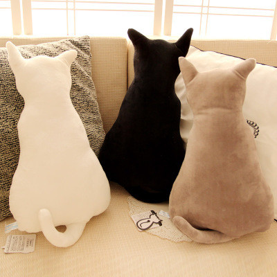 Plus ของเล่นตุ๊กตา Creative Back Cat หมอน Cat Cafe โซฟาสํานักงานเบาะขนาดใหญ่ WPAV