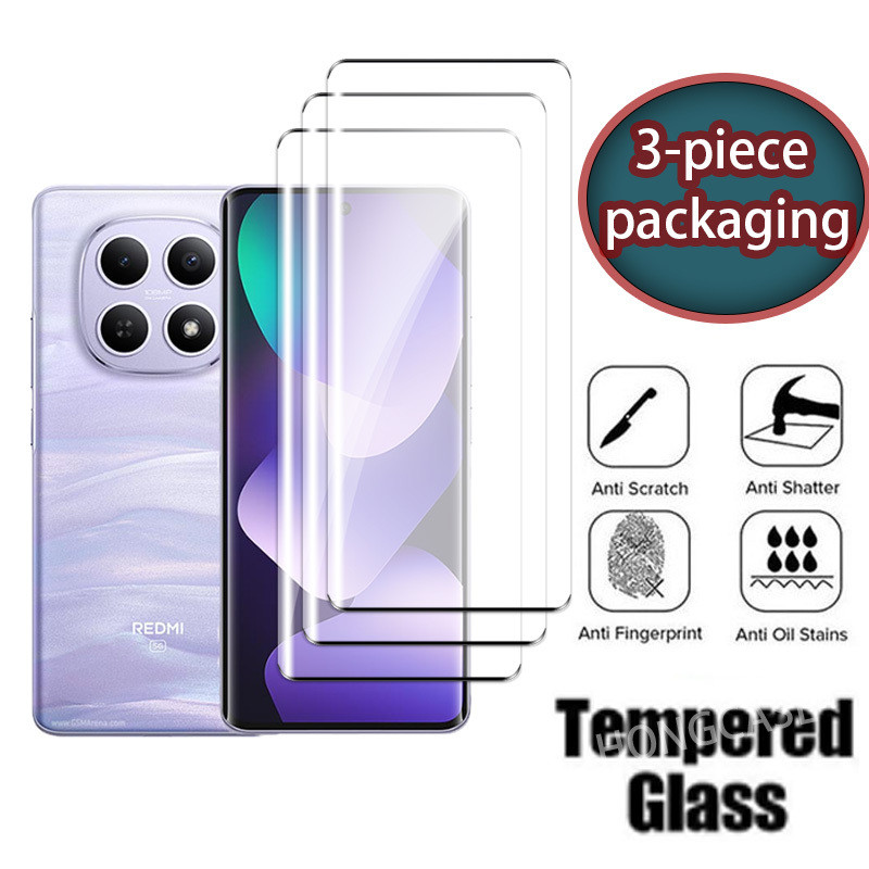 3 ชิ้นบรรจุภัณฑ์ 9D ป้องกันหน้าจอสําหรับ Redmi หมายเหตุ 15 Pro + Plus Note15 4G 5G 2025 Clear View กระจกนิรภัย HD ฟิล์มป้องกัน 9H ความแข็งโปร่งใสทั้งหมด
