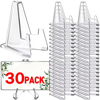 5/10/20/30ชิ้นขายส่งอะคริลิสามเหลี่ยมยืน/โปร่งใสมินิการ์ดชั้…