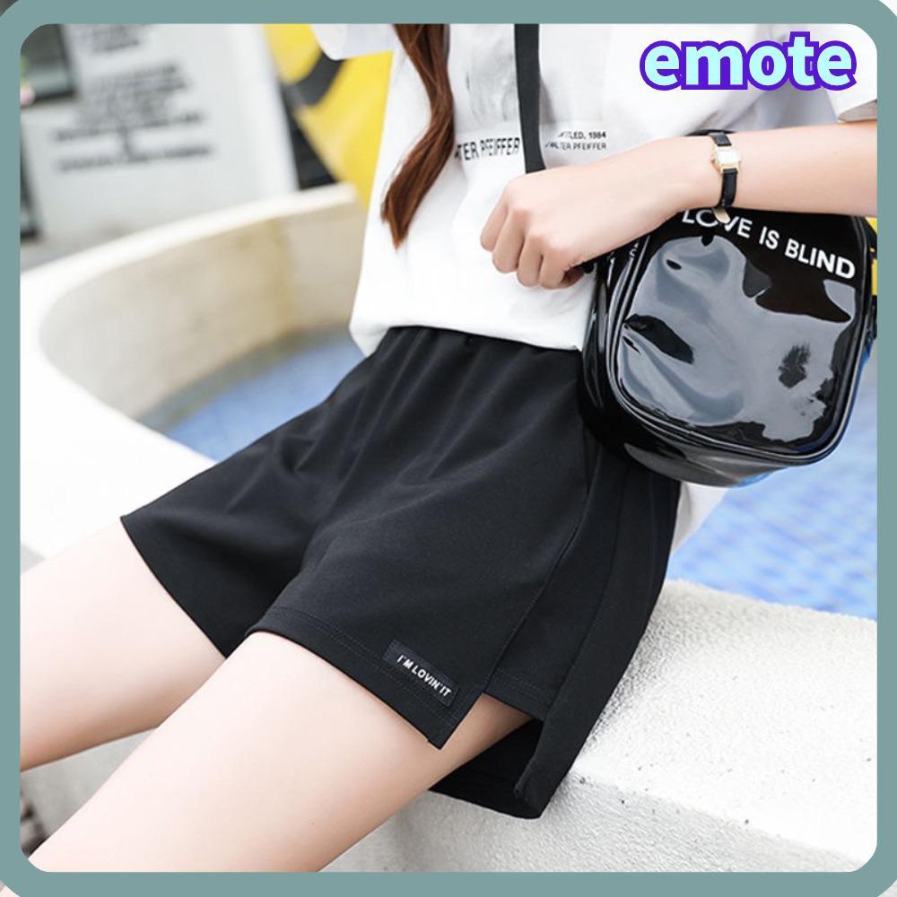 EMOTE Summer Simple Shorts, Stretch Casual Beach Pants, Summer เอว Wide Lightweight Womens Athletic 