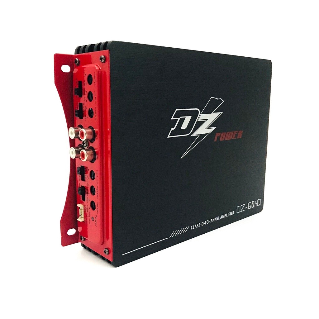 เพาเวอร์แอมป์ติดรถยนต์แรงๆดีๆ DZ POWER รุ่น DZ-160.4D แอมป์ 4ชาแนล CLASS D 1200w. สีดำ-แดง