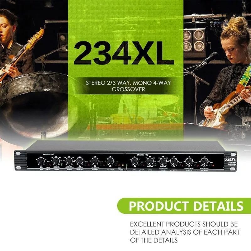 DBX 234XL 234XS 2-Channel Crossover Processor สำหรับเวทีและซับวูฟเฟอร์