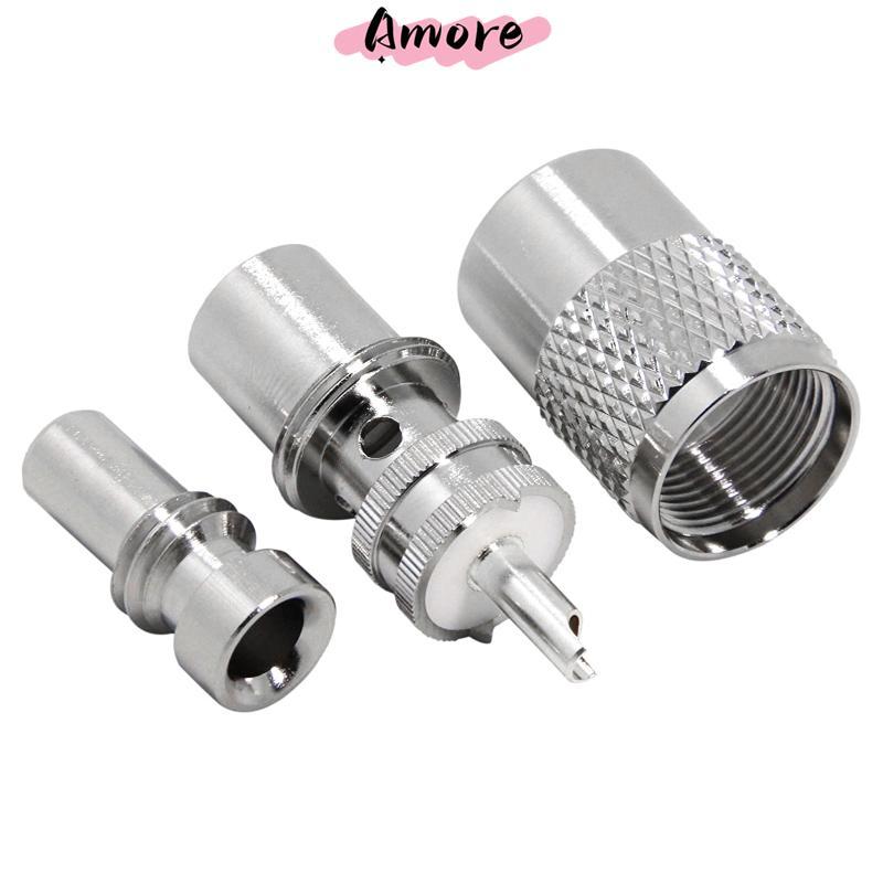 Amore PL259 CB เสาอากาศวิทยุปลั๊กตัวผู้สําหรับ RG8X RG59 RG8