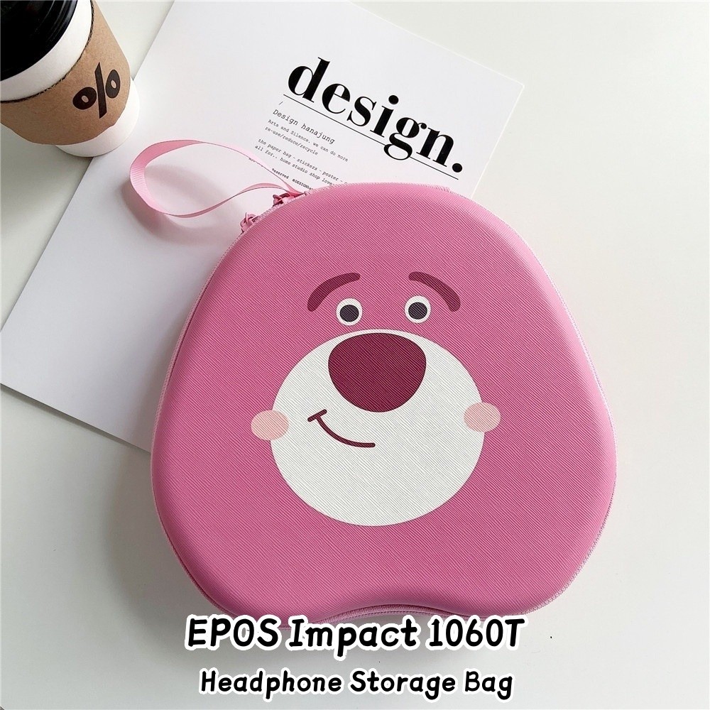 rising starFor EPOS Impact 1060T เคสหูฟังคู่รูปแบบน่ารักชุดหูฟังแผ่นรองหูฟังกระเป๋าเก็บปลอกกล่อง