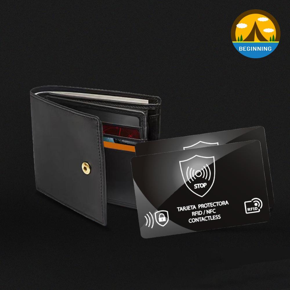 ✿ใหม่! การ์ดปิดกั้น RFID 5 ชิ้น Ultra Thin RFID Card Blocker การ์ดปิดกั้นสัญญาณ NFC